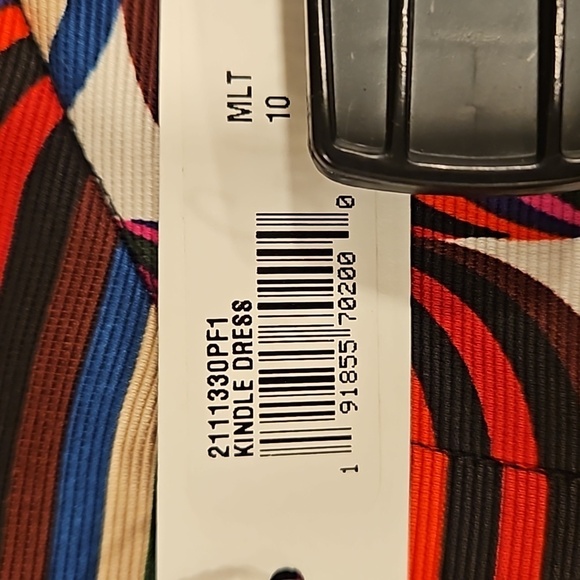 💕TRINA TURK💕 The Kindle Dress ~ Ribbon Print Stretch Faille 10 NWT - Picture 11 of 12